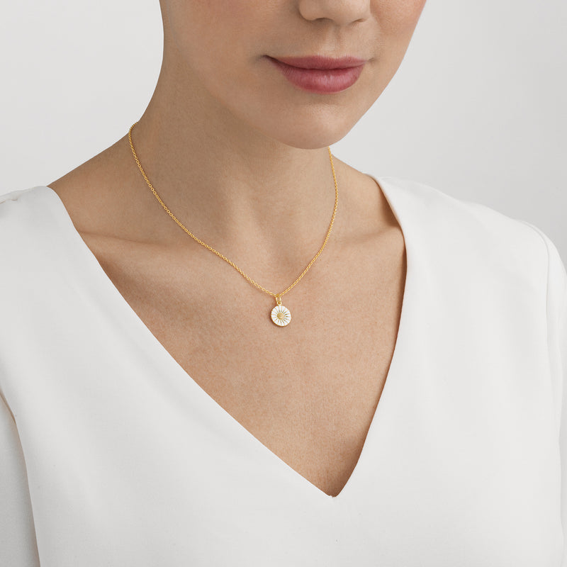 Daisy Small Pendant - Gold/White - 3536226