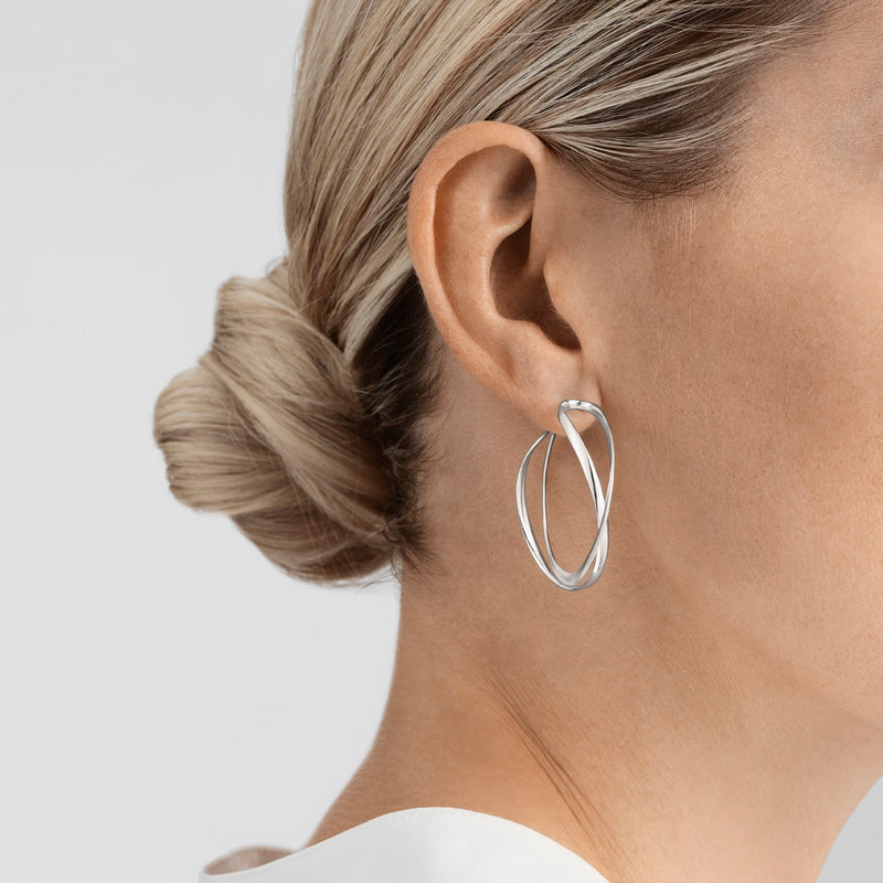 Infinity Earhoops - Silver - Large - 3539267