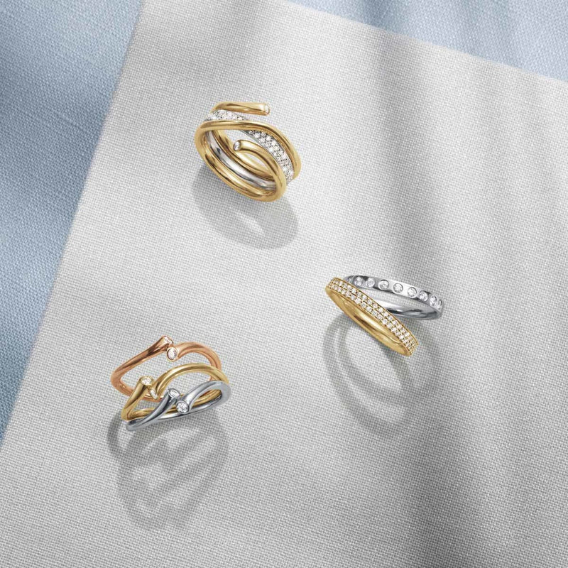 Magic Band Ring - White Gold/Diamond - 20000346-52