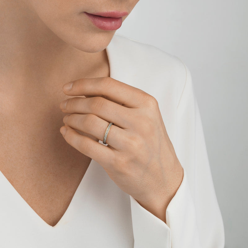 Magic Band Ring - Yellow Gold/Pavé Diamond - Size 56 - 20000284