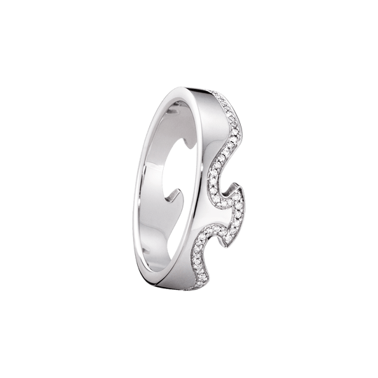 Fusion Diamond End Ring - White Gold - 20000624
