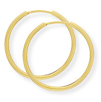22MM SLEEPER HOOP EARRINGS - 9CT YELLOW GOLD