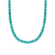 Turquoise Bead Necklace - Silver - 3916TQ/42