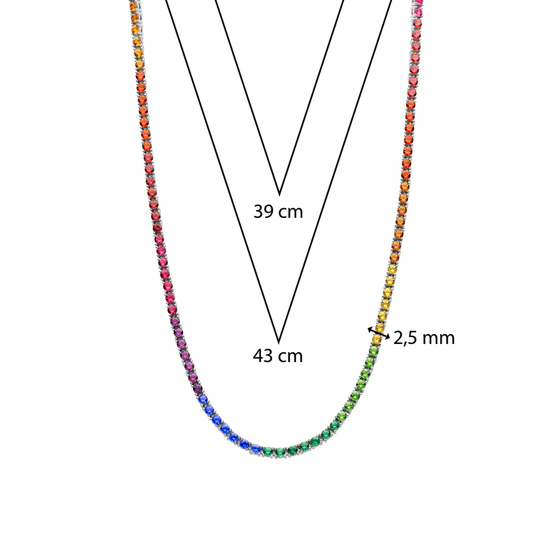 Milano Rainbow Choker Necklace - 3992MC/39