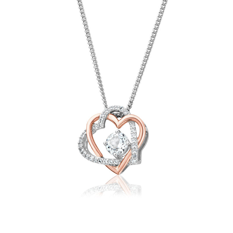 Always In My Heart Topaz Pendant - Silver - 3SAMH0091