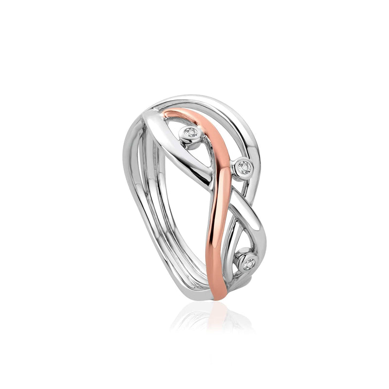 Swallow Falls Ring - Silver/Rose - 3SCTWIR
