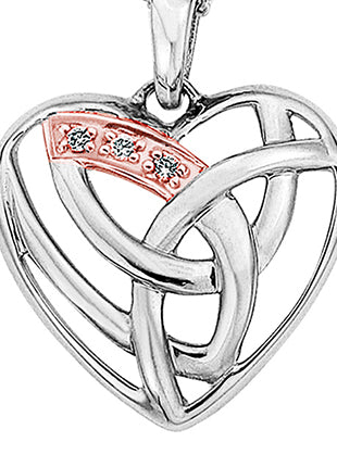 Eternal Love Pendant - Silver/Rose - 3SELP