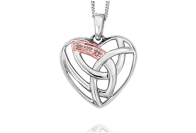 Eternal Love Pendant - Silver/Rose - 3SELP