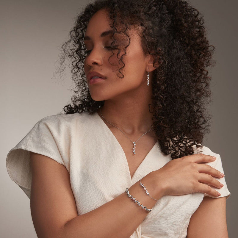 Celebration Pendant on a Necklace - Silver/Rose Gold - 3SMP2