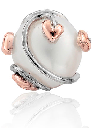 Tree Of Life Caged Pearl Stud Earrings - Silver/Rose - 3STOLCPE