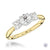 18ct Yellow Gold Trilogy Engagement Ring, 0.60ct