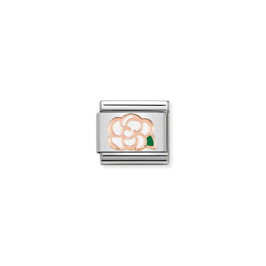 Classic White Flower Camelia Link - Rose Gold - 430202/02