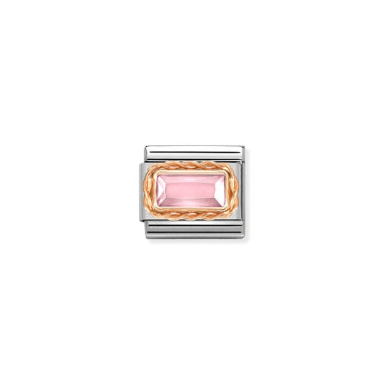 Composable Pink Baguette CZ Link - Rose Gold - 430604/003