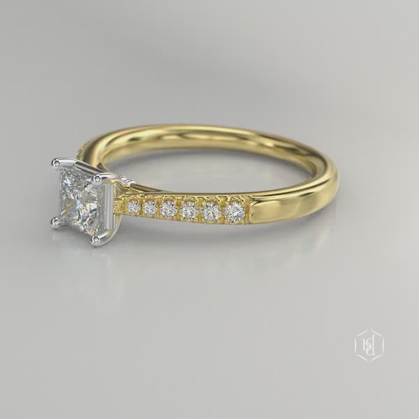 Moonstone Engagement Ring, 0.9 Carat, with Full Diamond Halo – Capucinne