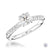 Platinum Round Brilliant Cut Diamond Engagement Ring - 0.91ct