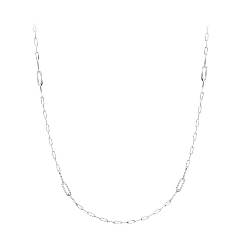 Long Link Chain - 18ct White Gold
