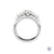 Platinum Florentine Oval Cut Diamond Ring - 0.55ct