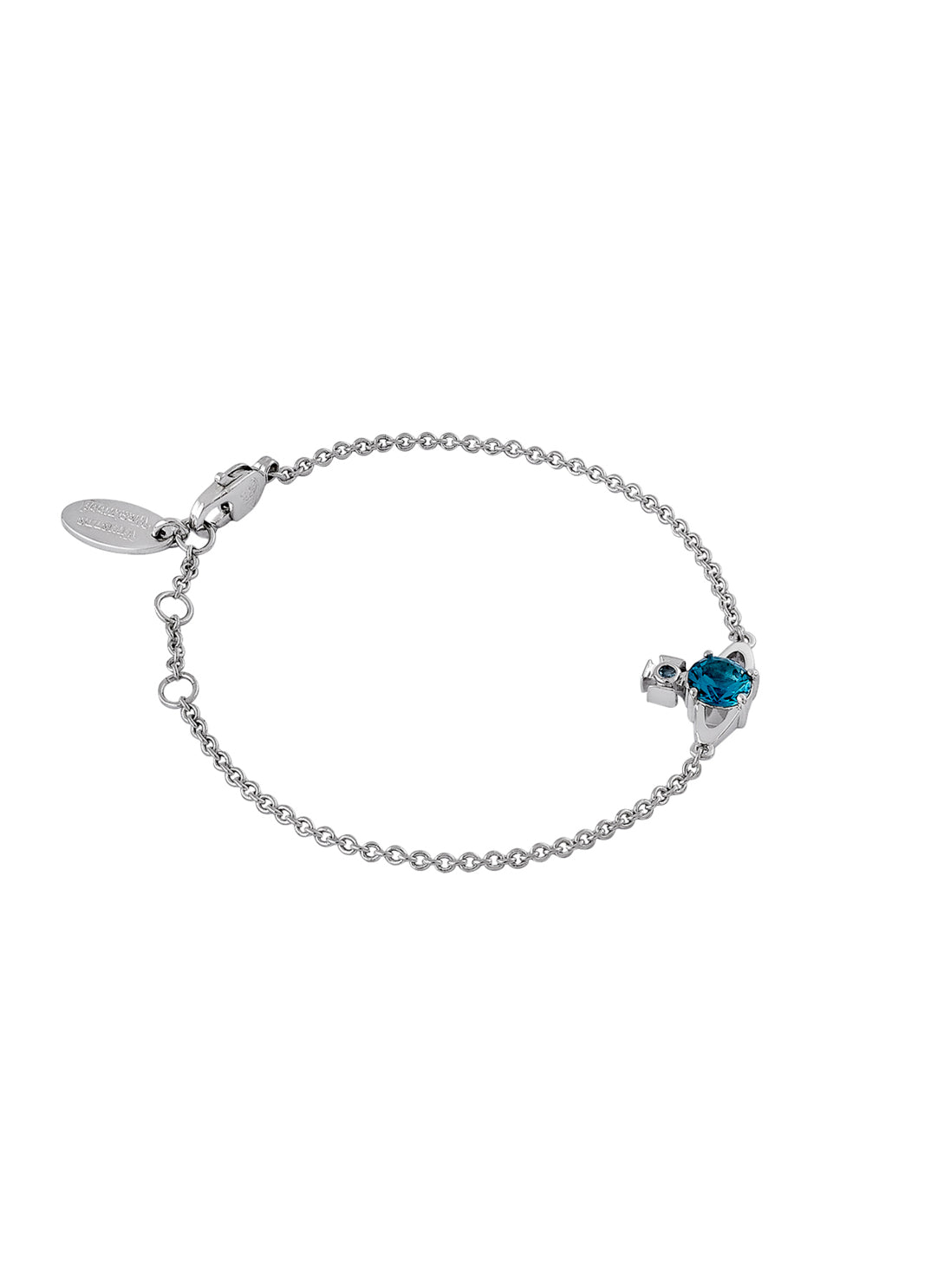 Reina Small Bracelet - Silver/Blue - 61020056-02P168-SM – Sarah Layton