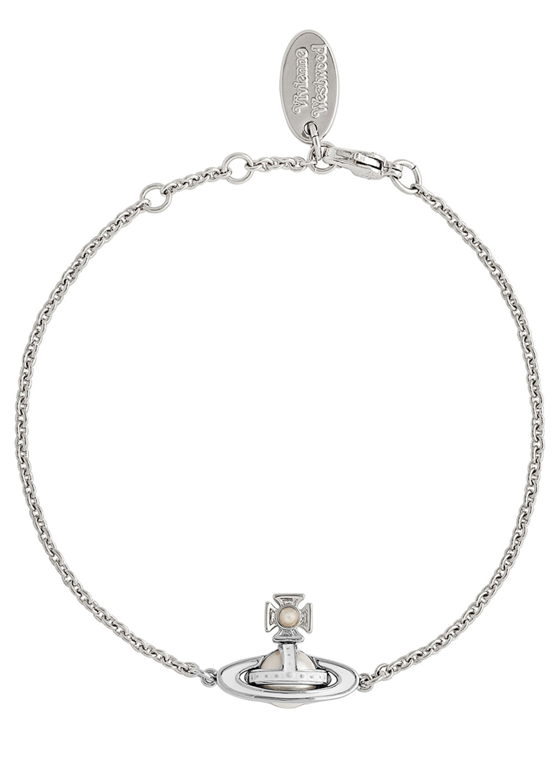 Simonetta Bas Relief Bracelet - Silver/White - 61020176-02P113-CN