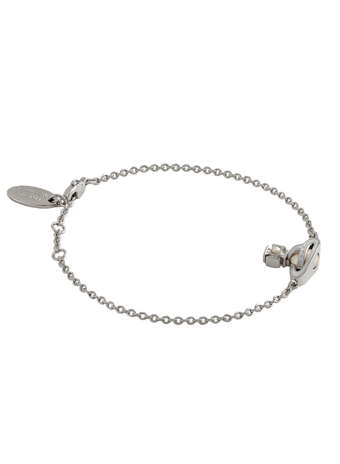 Simonetta Bas Relief Bracelet - Silver/White - 61020176-02P113-CN