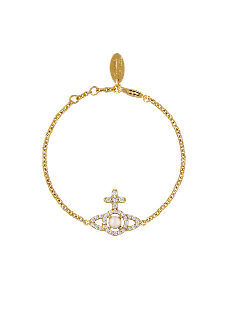 Olympia Pearl Chain Bracelet - Gold/White - 3706388