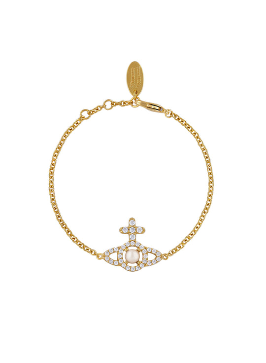 Olympia Pearl Chain Bracelet - Gold/White - 3706388