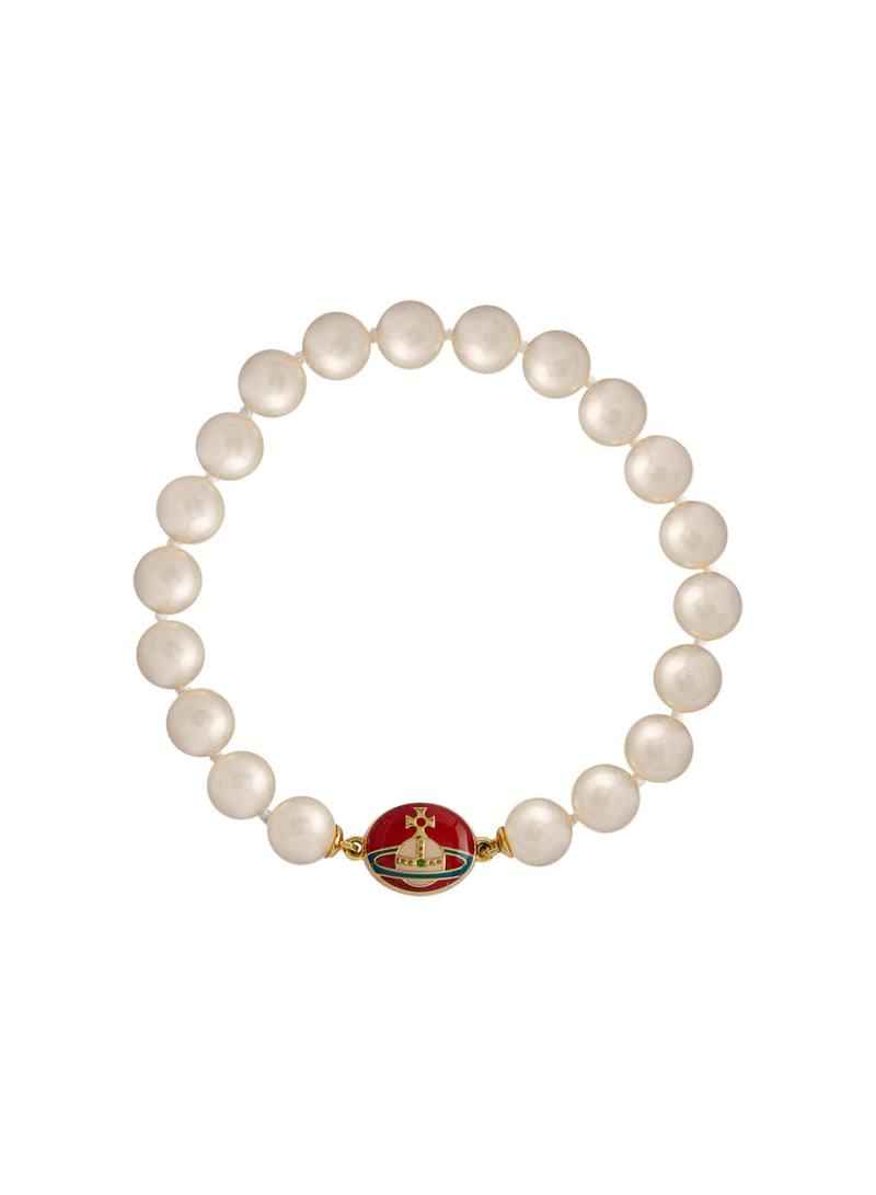 Loelia Pearl Bracelet - Gold/Red - 61030065-02R417-IM-W1