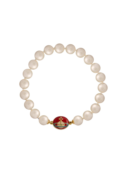 Loelia Pearl Bracelet - Gold/Red - 61030065-02R417-IM-W1