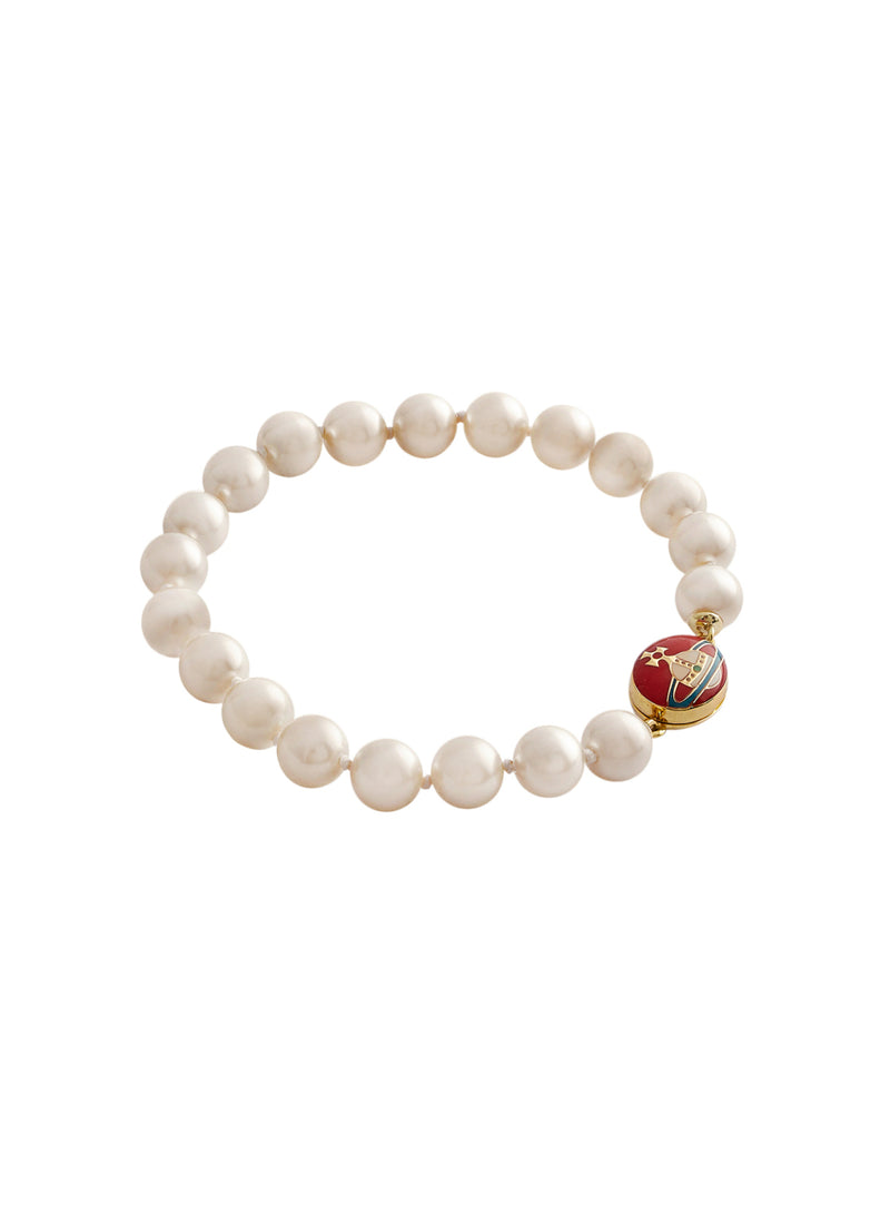 Loelia Pearl Bracelet - Gold/Red - 61030065-02R417-IM-W1