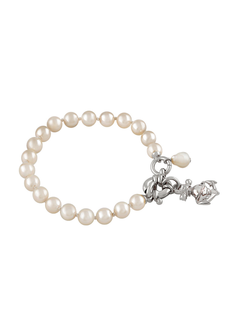 Marialena Pearl Bracelet - Silver - 61030074-02P103-CN