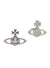 Mayfair Bas Relief Earrings - Silver/Violet - 62010029-02W287-MY