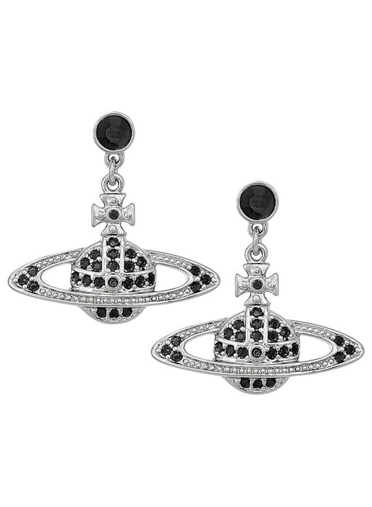 Messaline Earrings - Silver/Black - 6202014O-02P301-CN
