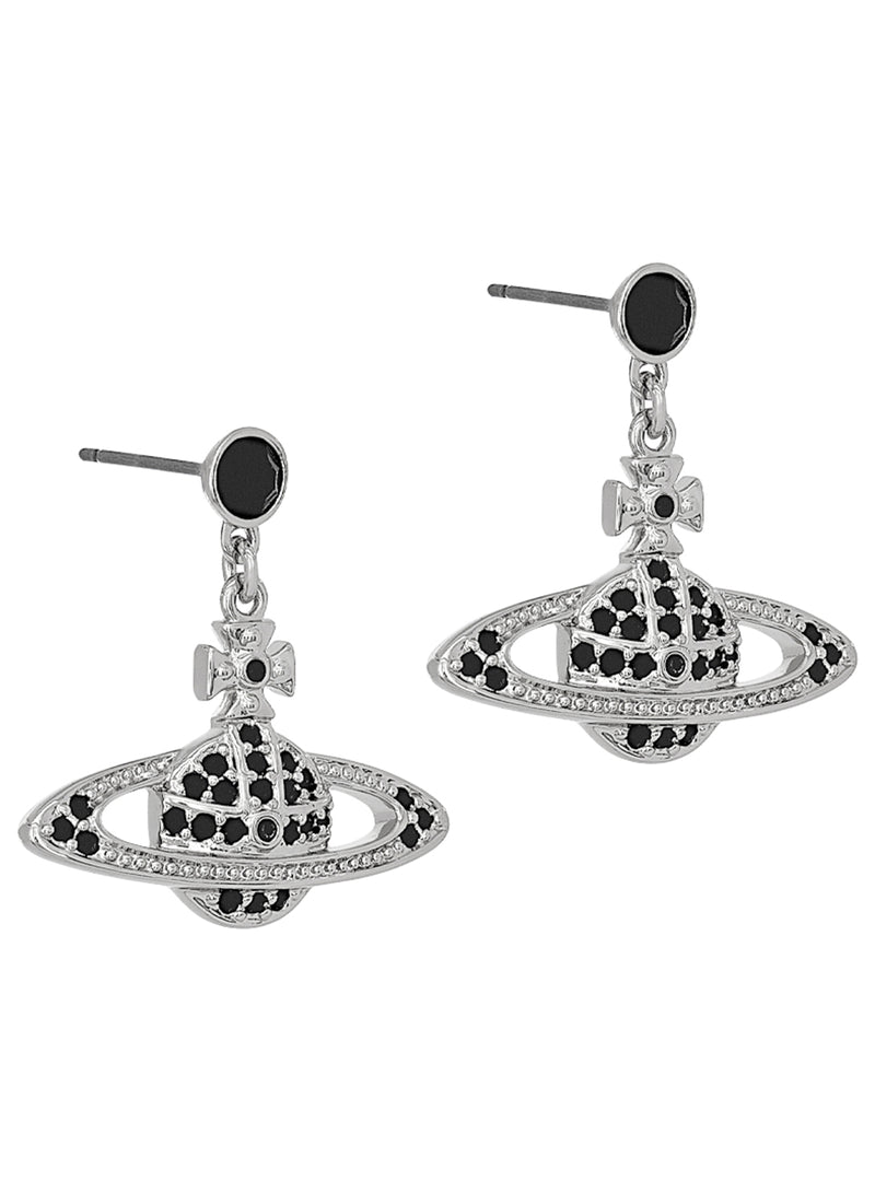 Messaline Earrings - Silver/Black - 6202014O-02P301-CN