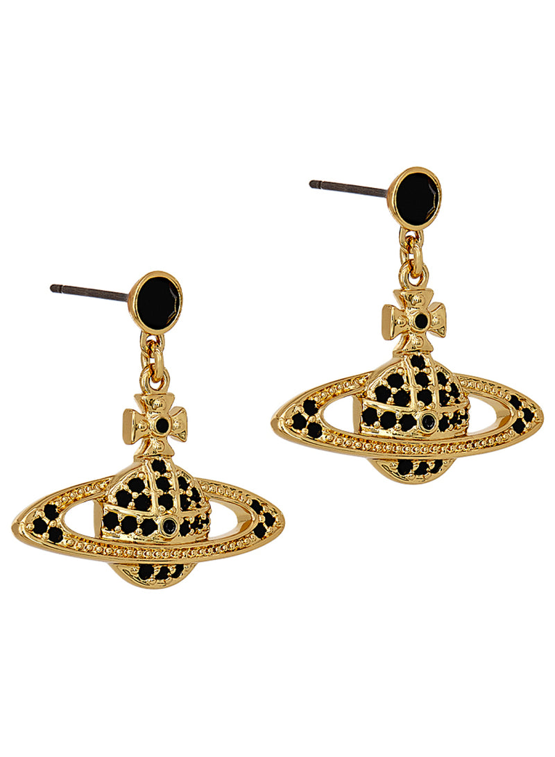 Messaline Drop Earrings - Gold/Black - 6202014O-02R549-CN