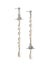Broken Pearl Drop Earrings - Silver - 62030002-02P128-CN