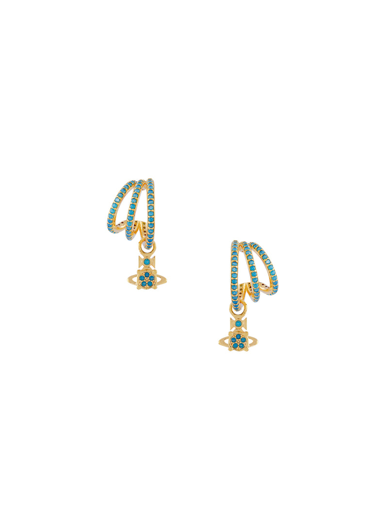 Ayana Earrings - Gold/Turquoise - 6203006H-02R537-SM