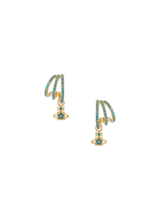 Ayana Earrings - Gold/Turquoise - 6203006H-02R537-SM
