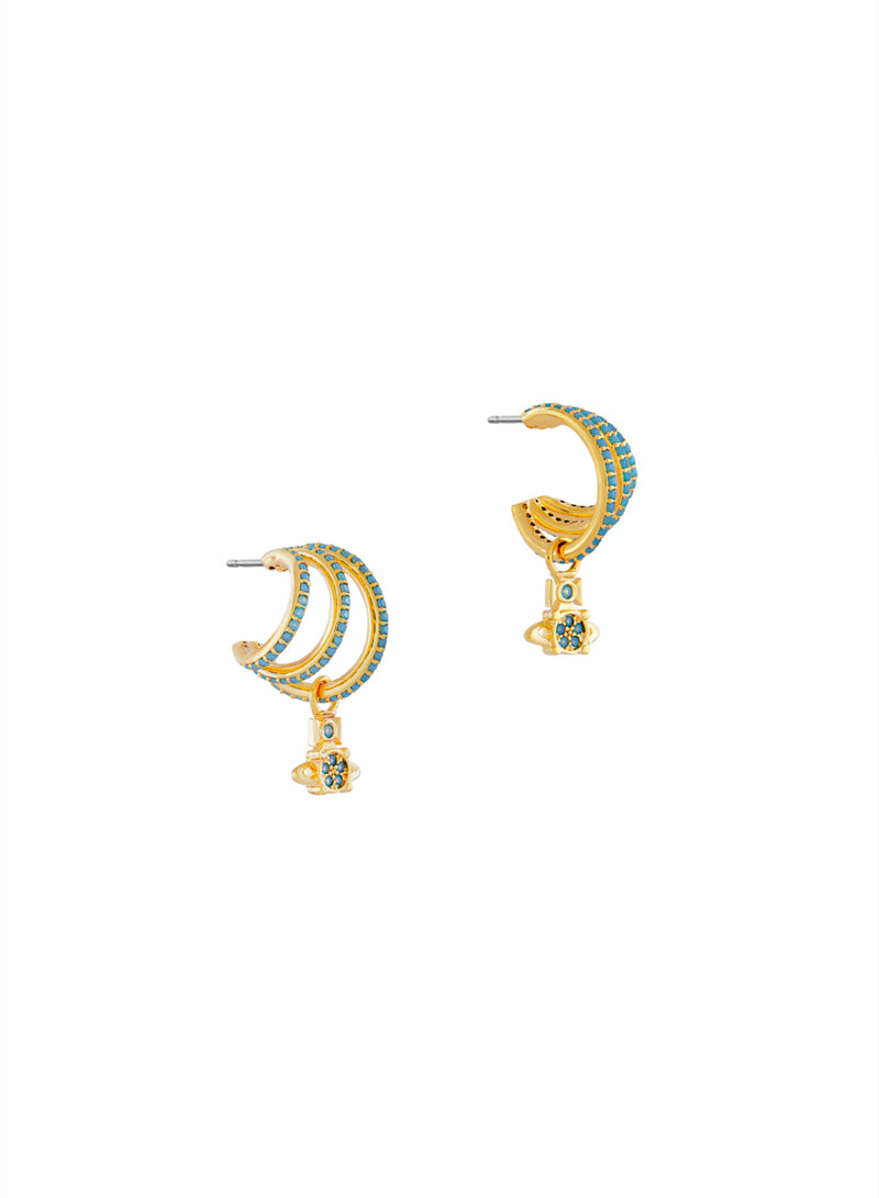 Ayana Earrings - Gold/Turquoise - 6203006H-02R537-SM