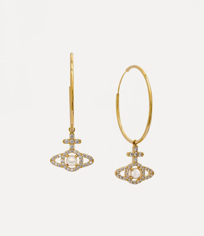 Olympia Pearl Hoop Earrings - Gold - 6203007Q-02R143-SM