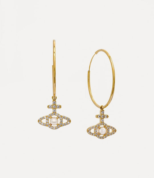 Olympia Pearl Hoop Earrings - Gold - 6203007Q-02R143-SM