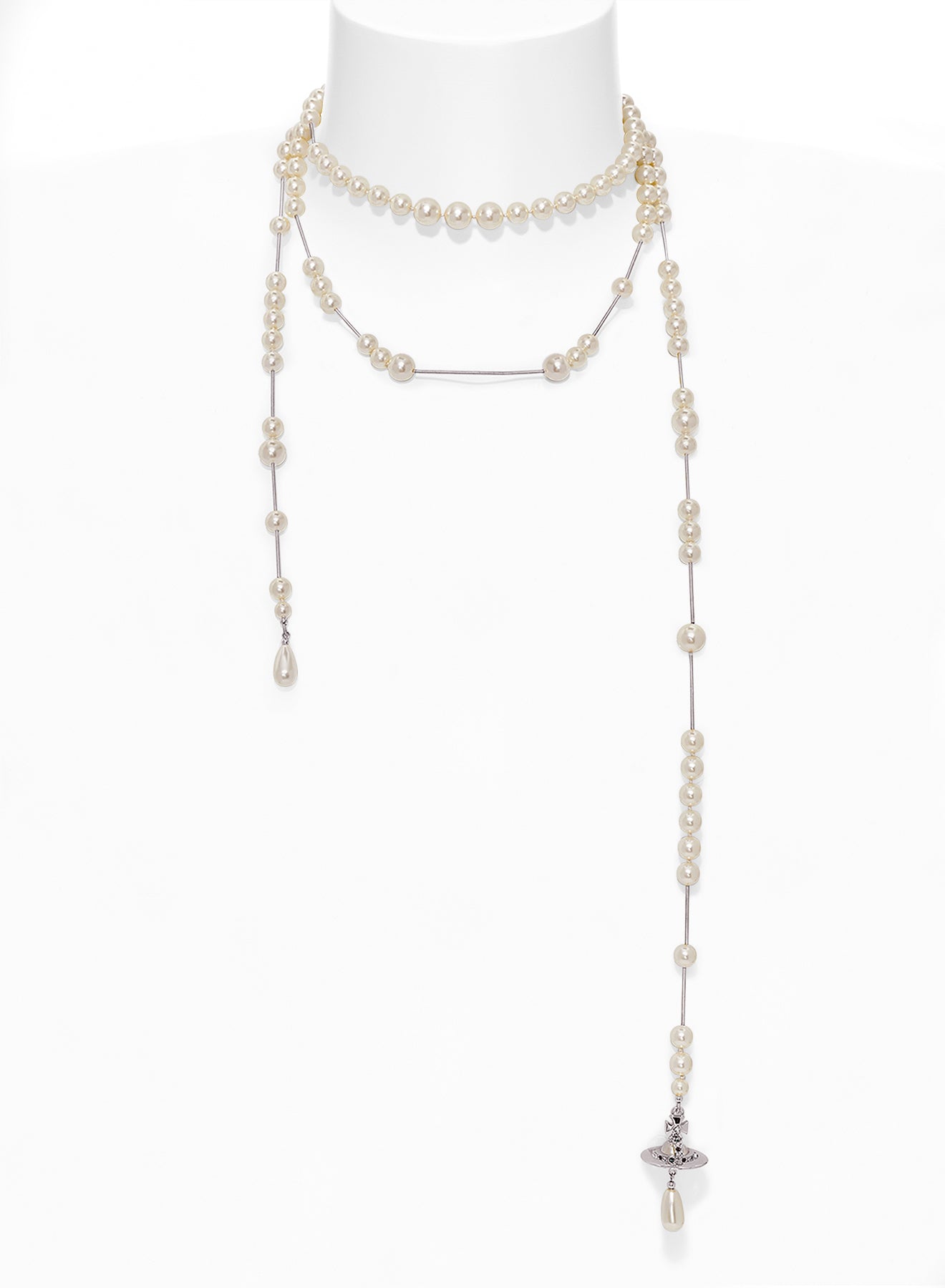 Vivienne Westwood Broken Pearl Necklace Only worn... - Depop