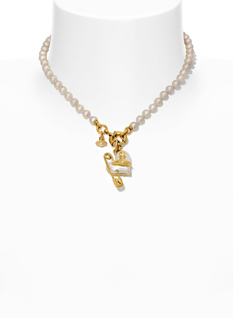 Orietta Pearl Necklace - Gold - 6301011B-02R107-IM