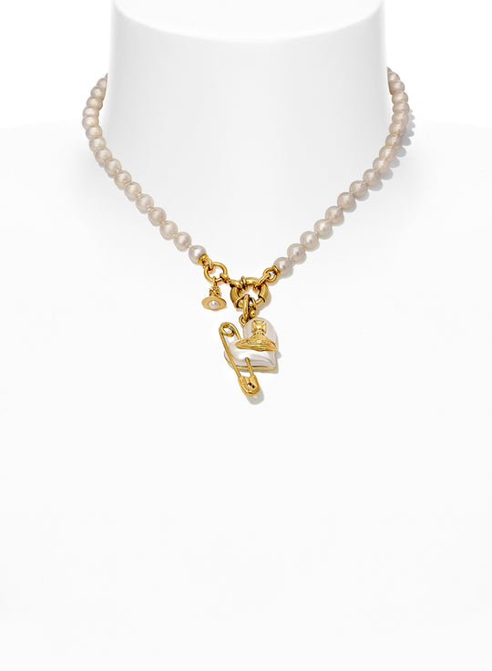 Orietta Pearl Necklace - Gold - 6301011B-02R107-IM