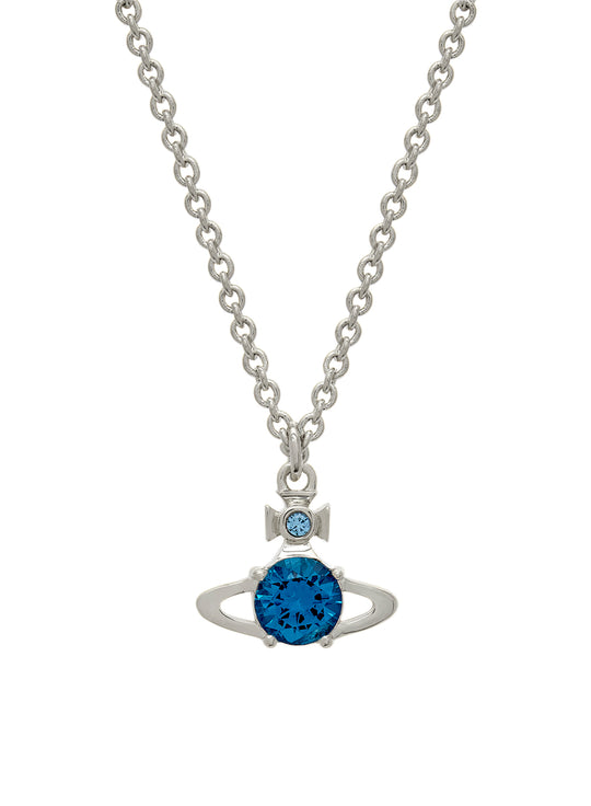 Reina Pendant - Silver/Blue - 63020095-02P168-SM