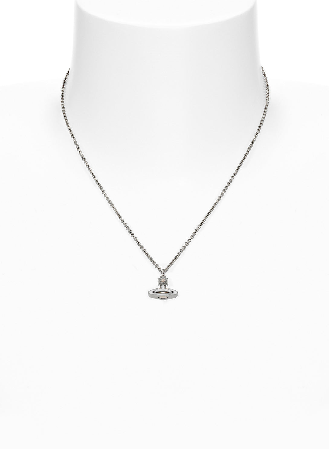 Simonetta Bas Relief Pendant - Silver/White - 63020322-02P113-CN