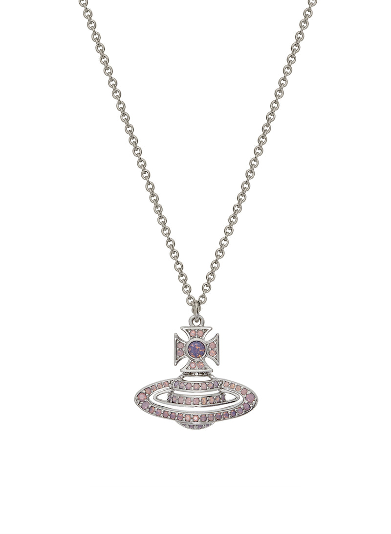 Hermine Bas Relief Pendant - Silver/Lilac - 6302038F-02P202-SM