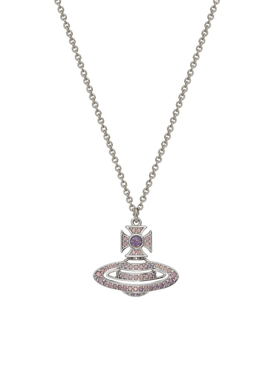 Hermine Bas Relief Pendant - Silver/Lilac - 6302038F-02P202-SM