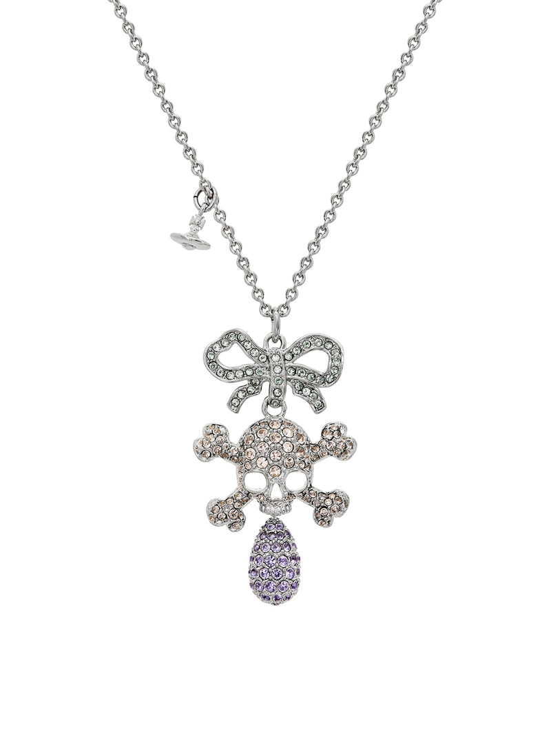 Faustine Skull Pendant - Silver/Gold/Violet - 630203AA-02P300-CN
