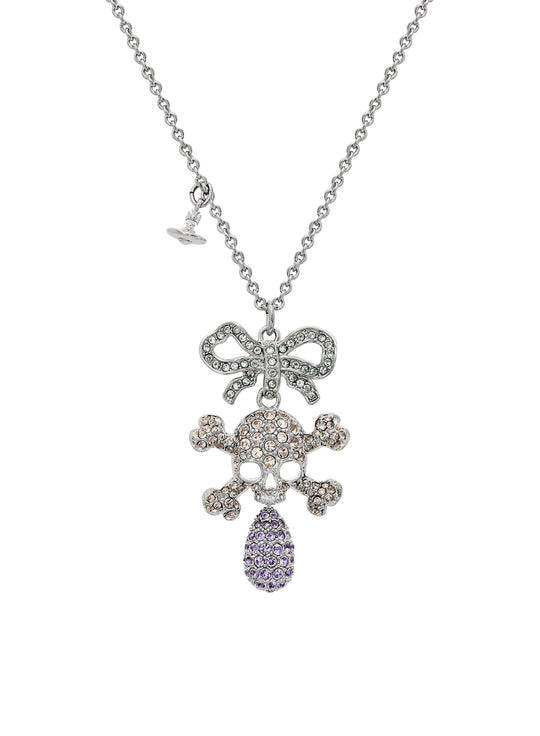 Faustine Skull Pendant - Silver/Gold/Violet - 630203AA-02P300-CN