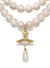 Three Row Pearl Drop Choker - Gold - 63030009-02R118-CN